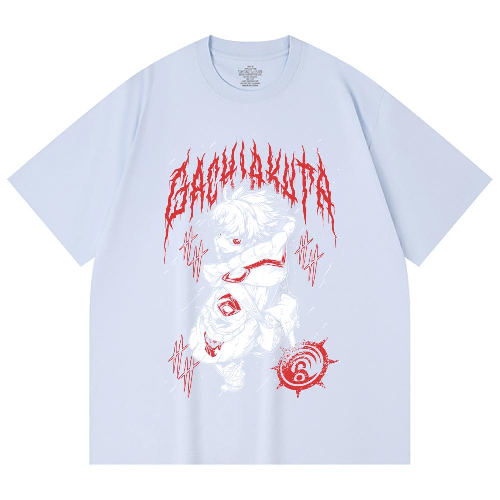 230 Gsm 100% Cotton Gachiakuta V2 Rudo Print Unisex Heavy Cotton T Shirt