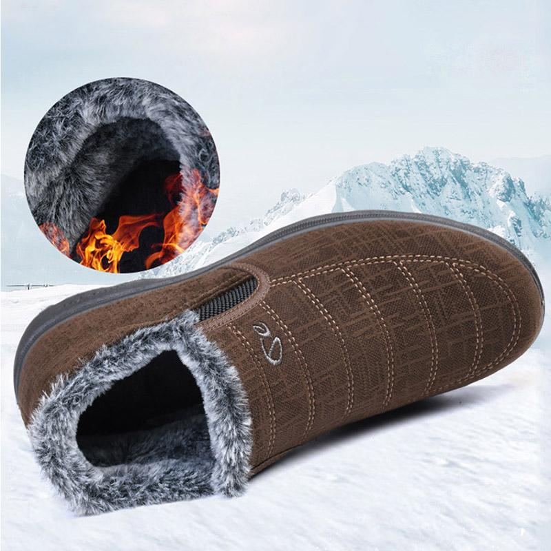 Neue Winter Herrenstiefel mit Fell Herren Schneestiefel Paar Warmhalten Winterschuhe Bequeme Botas Hombre Outdoor Herren Sneaker