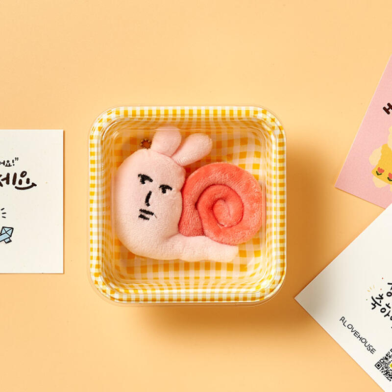 

Expressionless doll funny snail keychain + message card + checkbox Funny Snail + Checkbox