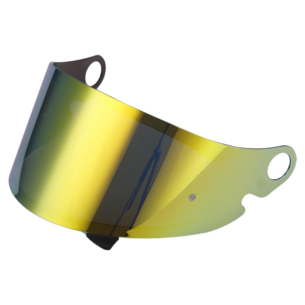 

Wayocfei Glamster Shield Shield Helmet Visor UV Absorption Motorcycle Helmet Aftermarket Replacement [Glamster Compatible] CPB-1V (Gold Lens)