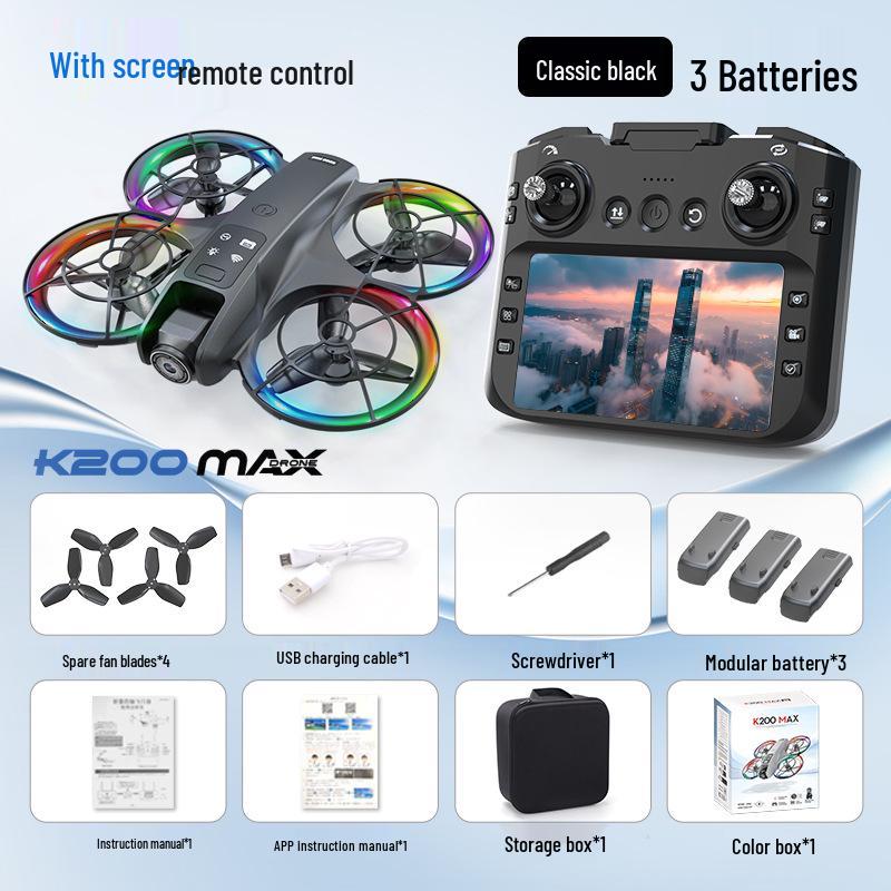 K200 Brushless Drone with HD Screen, Optical Flow, Aerial Photography, and Full Protection Remote Control