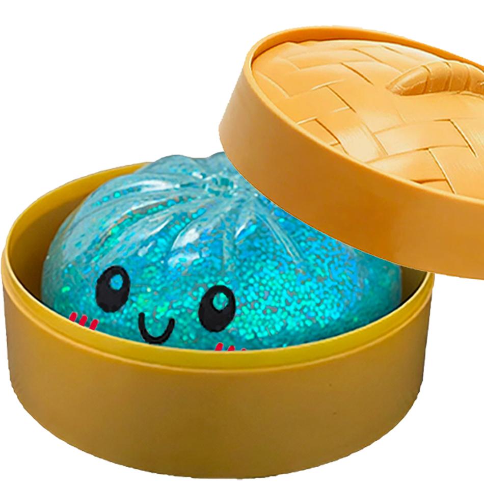 HOT! Push Bubble Colorful Dumpling Squishes Stress With Steamer Cute Anxiety Toy Soft Decompression Dough For Adults Prospector