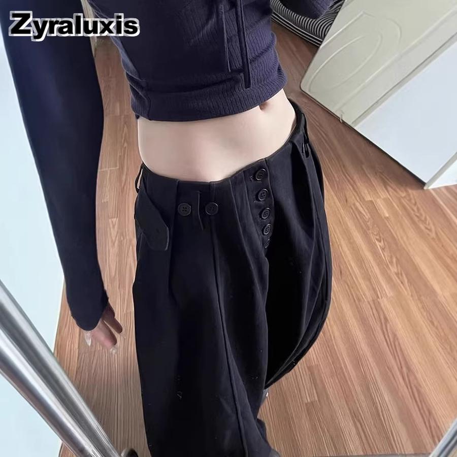 Korean Style White Casual Wide-Leg Women's Pants Autumn Winter New Arrivals Oversized Lazy Pants for Petite Straight-Leg Long Pants