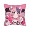 Ironmouse Neon Heart Frame With Devil Square Pillow Case Cute Vtuber Girl Cushion Cover Decor Pillowcover For Home 45X45Cm