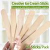 50/100pcs Wooden Popsicle Sticks Hand Crafts Wood Ice Cream Popsicle Sticks DIY Wooden Sticks