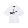 Nike T Shirts Women's White Crew Neck Moderate Straight Fit CU5683-100