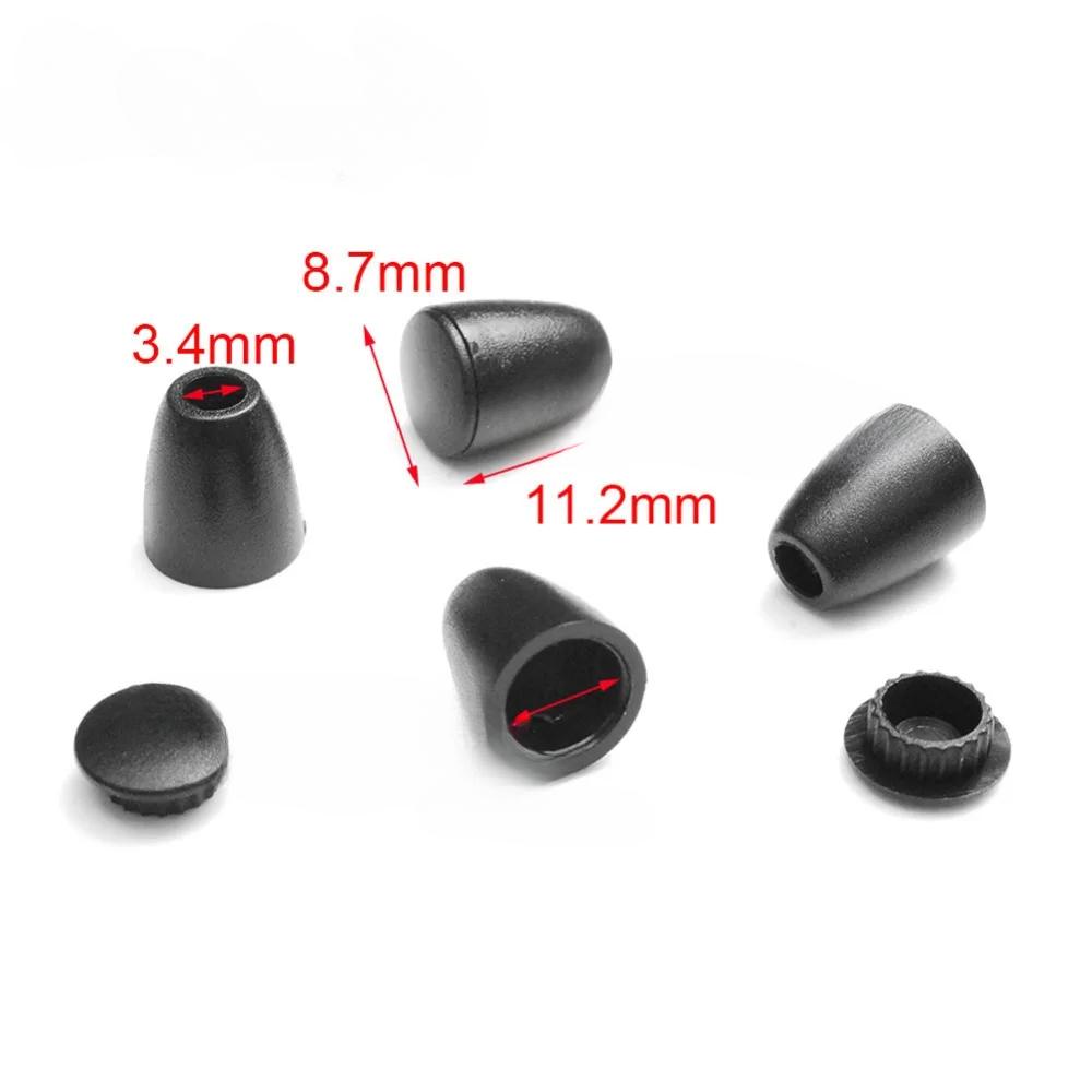 10 Stück Kunststoff-Kordelenden, Glockenstopper mit Deckel, Knebelverschluss, Bekleidungsseil, Paracord, Sportbekleidung, Schnürsenkel, Zubehör, 3 mm Loch