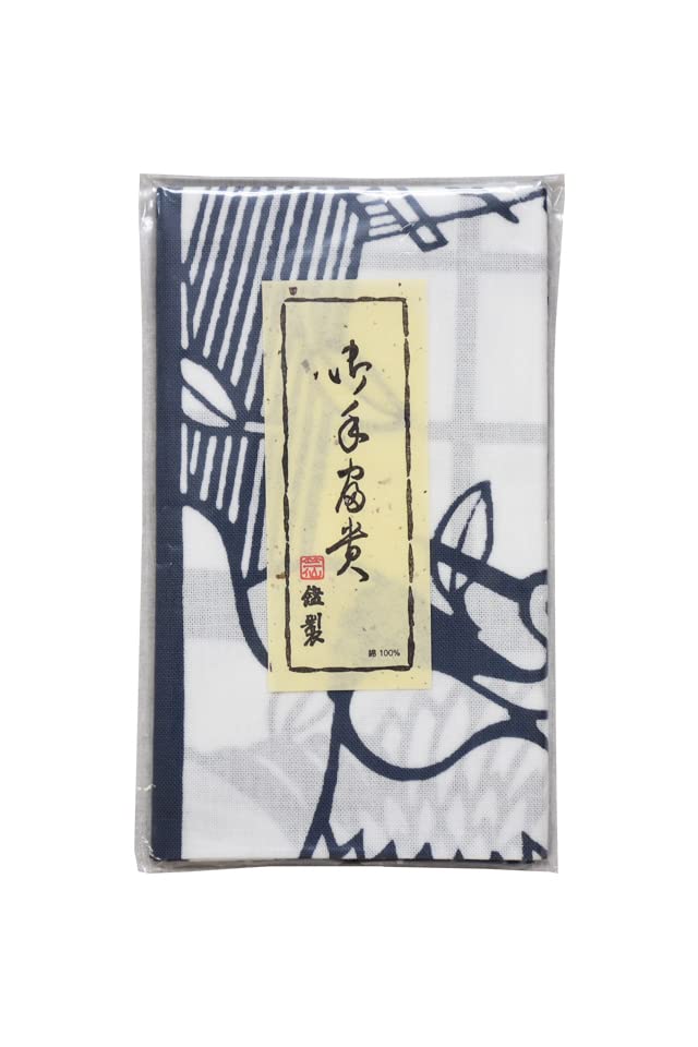 Chikusen Japanese Tenugui Japanese Folktale The Return of Favor 34cm x Made in Japan Hand-Dyed Towel, Series Crane's [Approx. 93cm],