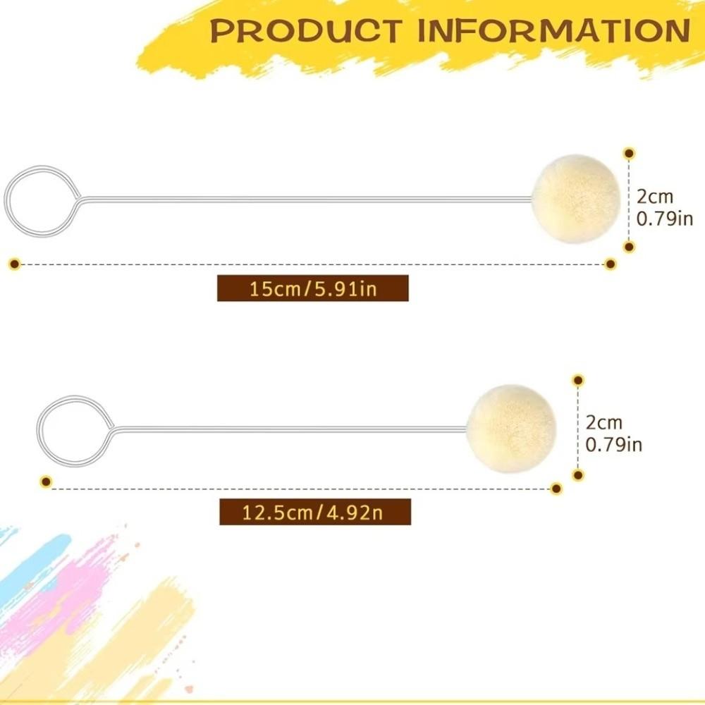 Dauber Assisted Leather Wool Balls Brush Metal Handle Leather Dyeing Brush  DIY Leather Tool