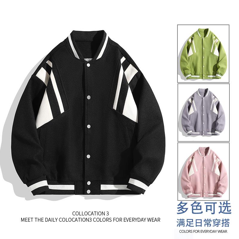 Men's Spring and Autumn New Baseball Uniforms for Men and Women Are Handsome Casual and Versatile Youth Trendy Sports Jackets