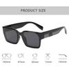 Fashion Luxury Designer Sunglasses Women M Letter Square Oversized Shades Elegant Trendy New Glasses