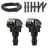 Universally Front Windshield Wiper Arm Washer Nozzle Spray Unit with 2 Holes Wiper Water Spray Jets