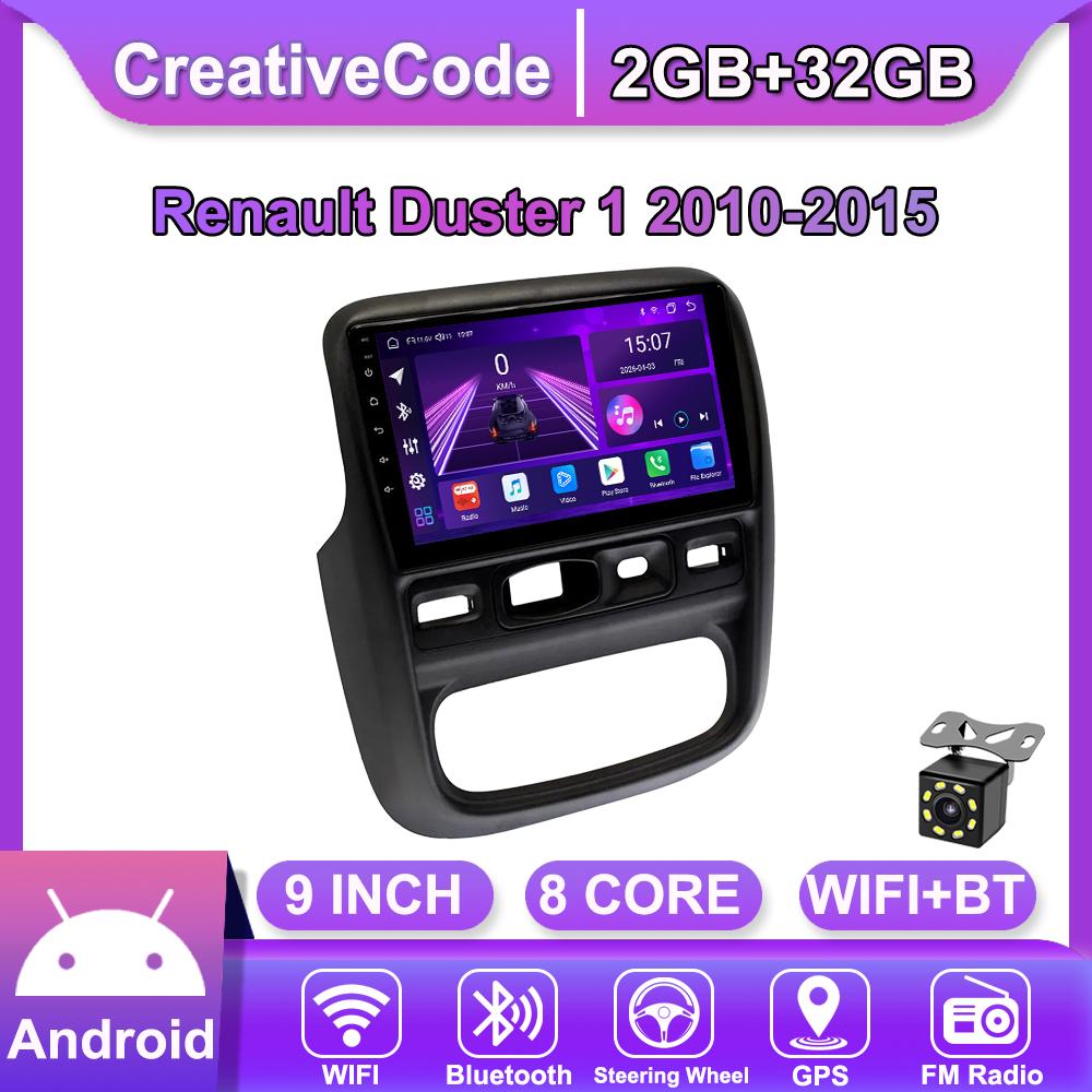 

Android Car-Play Car Radio For Renault Duster 1 2010-2015 Multimedia Player Head Unit Stereo GPS Navigation BT WIFI,8 CORE ,2+32GB