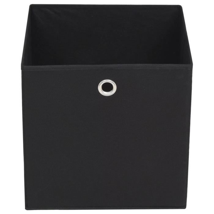 Boîte de rangement - vidaXL - 4 pcs - Tissu non-tissé - 32 x 32 x 32 cm - Noir