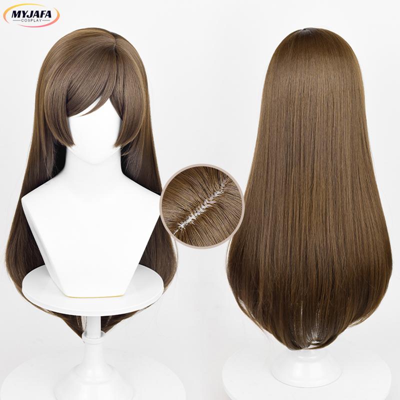 Momozono Nanami Cosplay Wig Anime Long Brown Straight Heat Resistant Synthetic Hair Party Role Play Wigs + Wig Cap