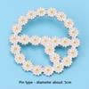 Daisy Flower Shoelace Buckle White Lightning Brooch Shoe Buckle Cute Lapel Button Enamel Pin for Girl Women Jewelry INS Gift 1pc