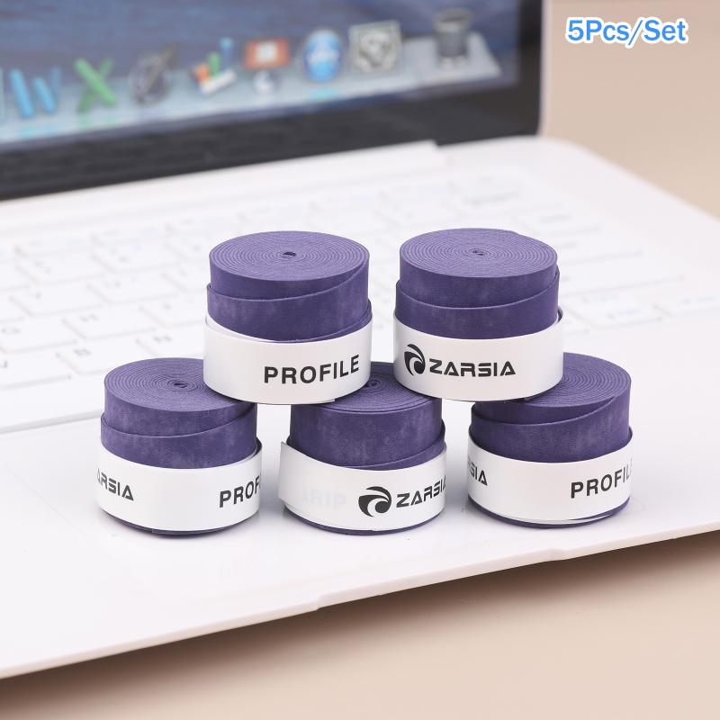 5Pcs Head Sticky Feel Tennis Racket Overgrip Durable Badminton Sweatband Overgrips Squash Racket Overgrips