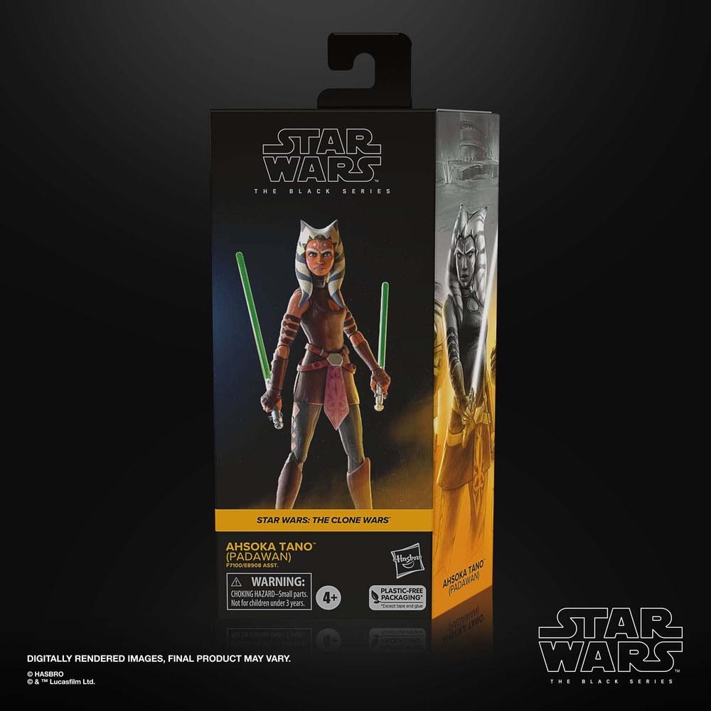 Hasbro Star Wars The Black Series Ahsoka Tano Padawan 6-Inch Action Figure Clone Wars Suitable for Ages 4 and Up