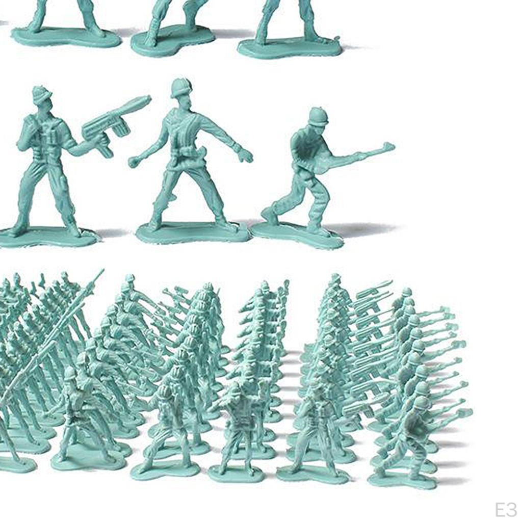 100 Stück Kunststoff 4,5 cm Soldaten Männer Actionfiguren Zubehör Modellspielzeug Kinder