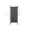 Retractable Balcony Awning - Outsunny - 120x220-310 Cm - Dark Grey Polyester - Crank - UV30+