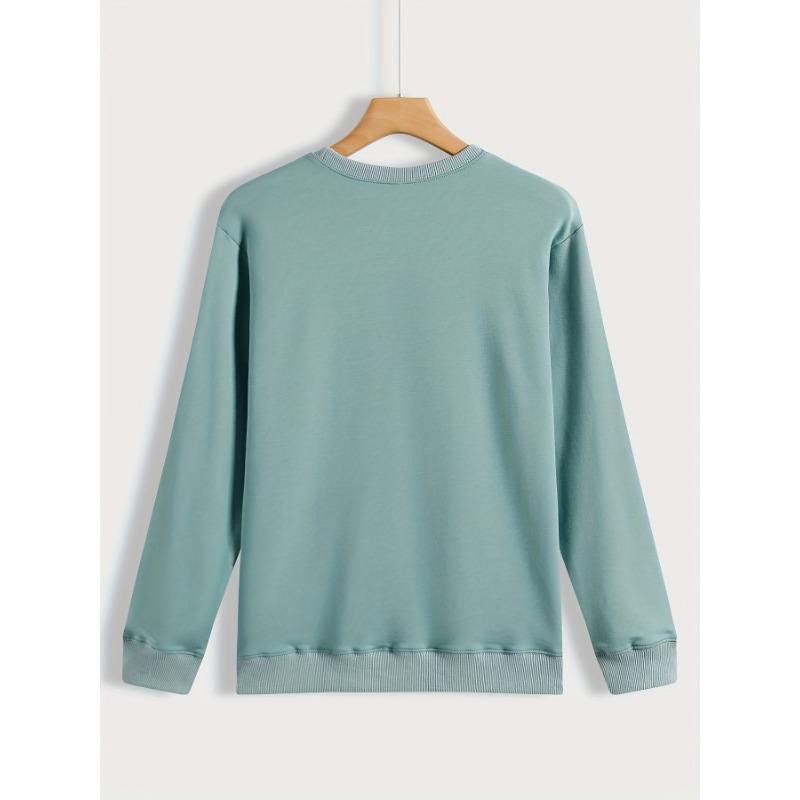 Neck 17 Colors Pullover Crew Sweatshirt Casual Long Sleeve Sweatshirt For Fall Winter Womens Clothing
