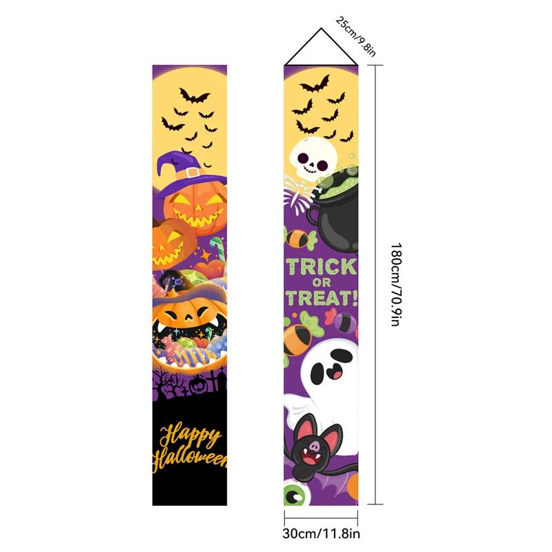 Halloween Party Promotion New Decorations Wall Mounted Custom Doors Banners Couplets Courtyard Stores Halloween Decorations