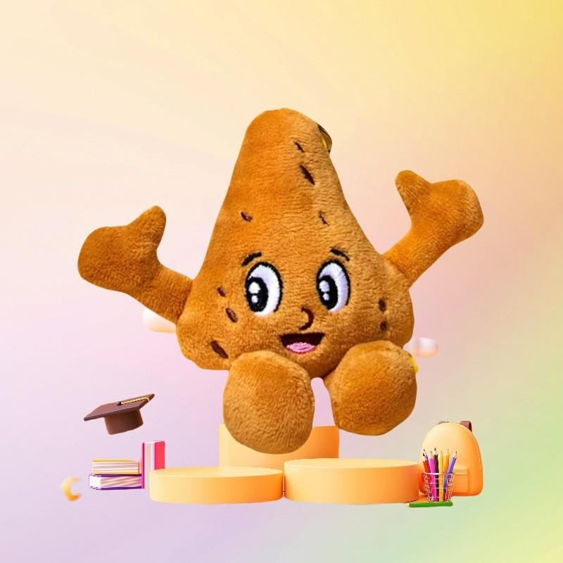 Short Plushies Cava Pile Plush Keychain Doll With Design For Gift And Collection