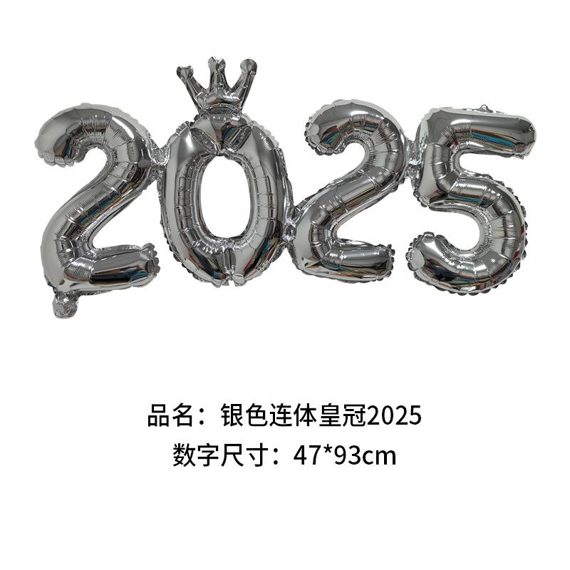 Gold Crown Foil Number Balloons for  New  Christmas Eve Festival Party Supplies Graduation Decorations Navidad