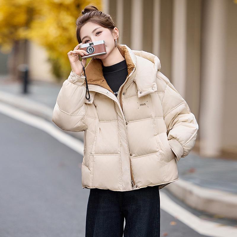 

Women s Winter Petite Hooded Fashionable White Duck Down Jacket HR216 M 115-125 lbs