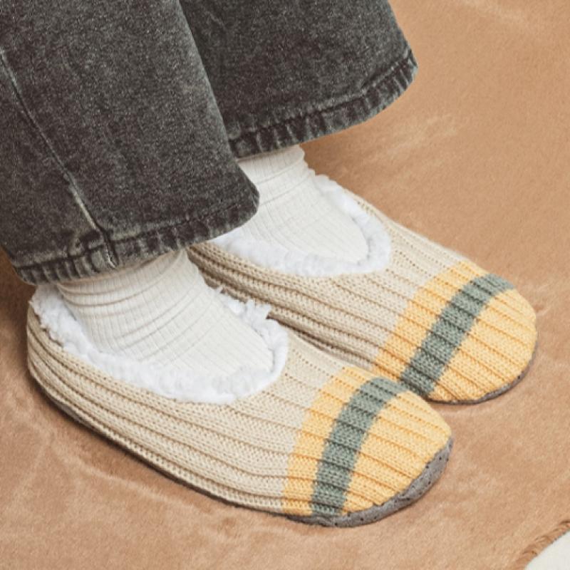 Daiso Color Matching Knit Slipper Living Room Shoes 230 250 Mm Yellow