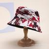 Doodle letter double-sided bucket hat, European and American fashionable casual sunshade hat, men's and women's spring/summer outing pot hat