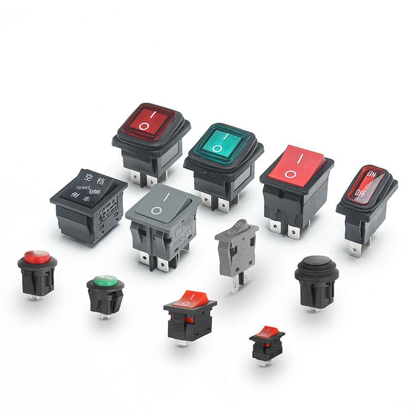 2-Position Red Rocker Switch for Home Appliances (No Light)
