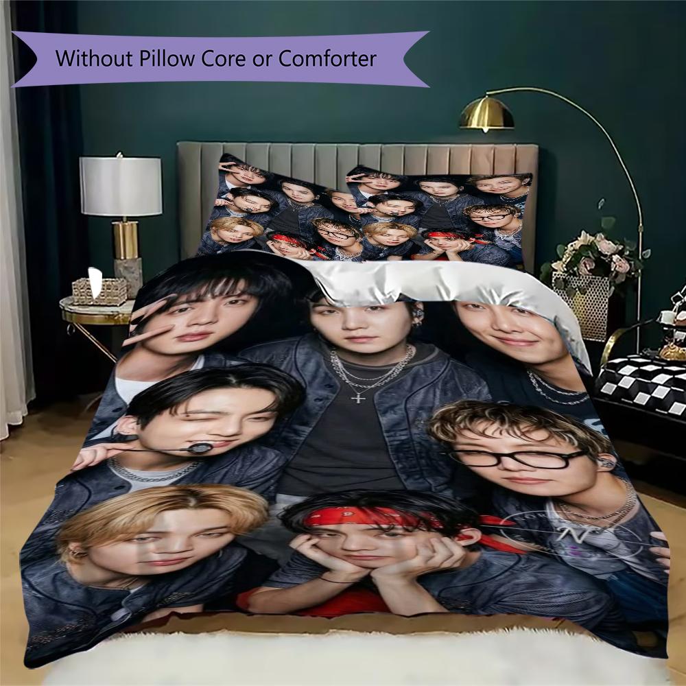 Sunset Love Heart Threepiece Set 1 Duvet Cover 2 Pillowcase Without Core Without Core Bedding Set Duvet Cover And Pillowcase