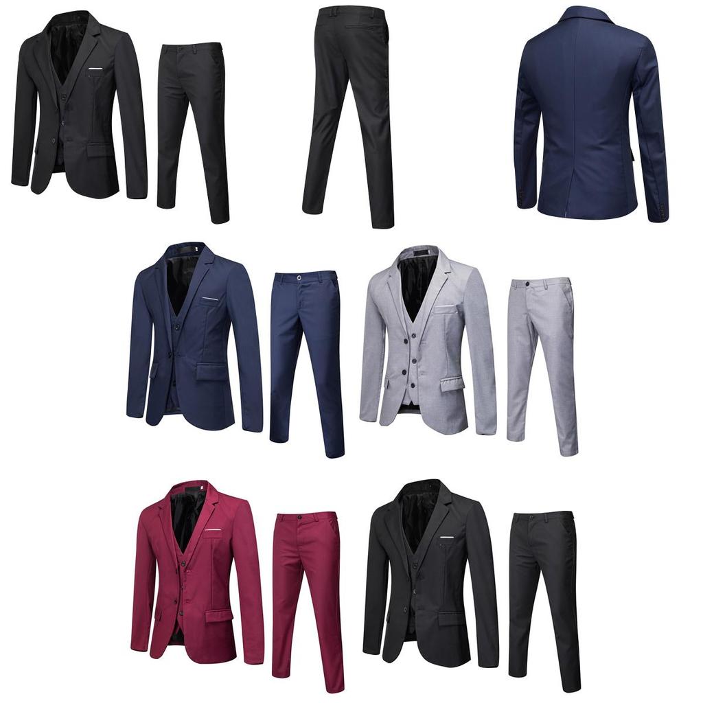 Premium Quality Slim Fit 3 Piece Suits For Men Perfect For Weddings And Formal Events
