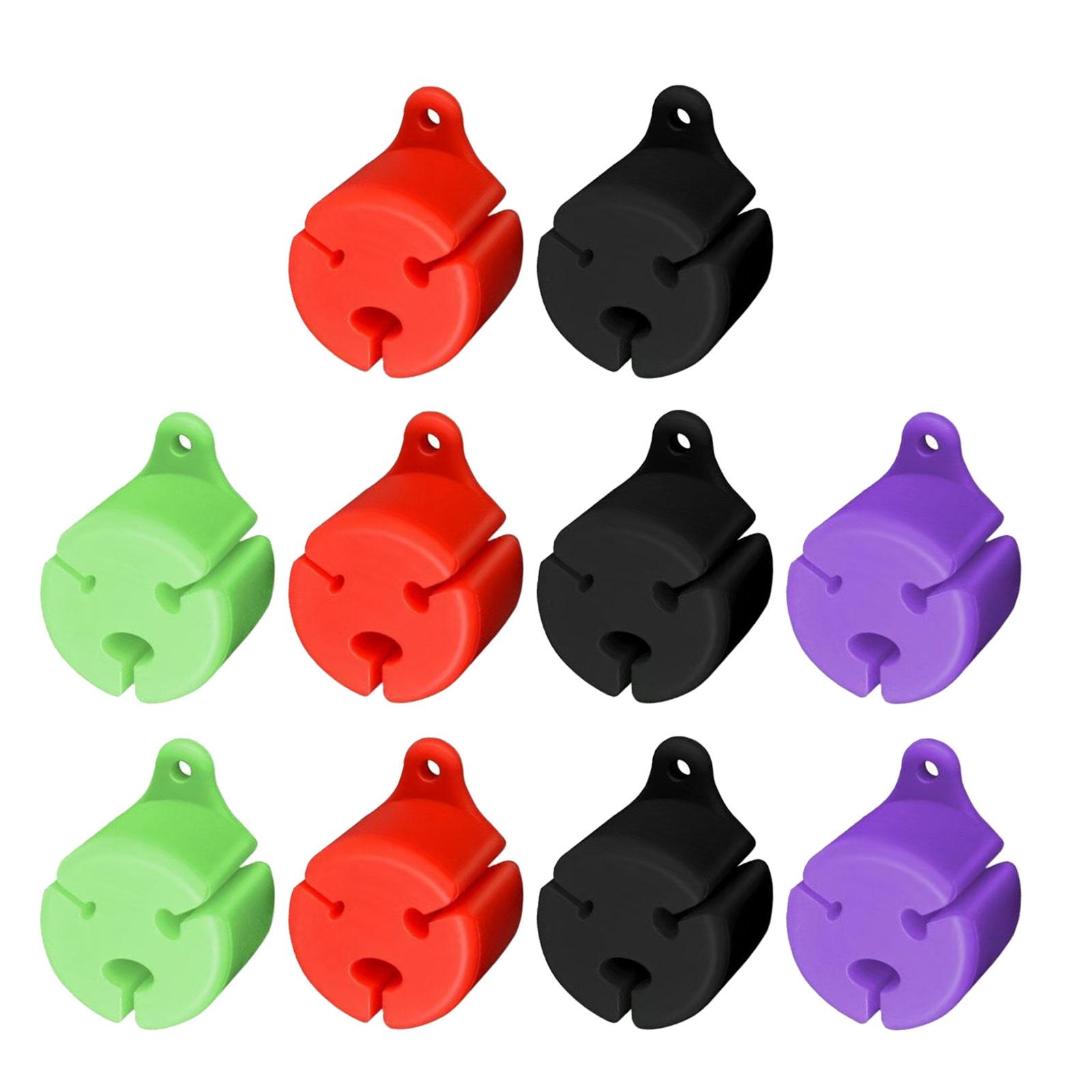 

10Pcs Elastics Fishing Rod Tie Downs Clip AntiCollision Fish Rod Protectors Flexible Fasteners Bindings Fishing Tool