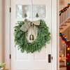 Christmas Wreath-Inch Wreath With Bells,Bow,Pinecones,Artificial Christmas Wreaths For Front Door,for Indoor Outdoor Wall Window Porch Christmas Decor