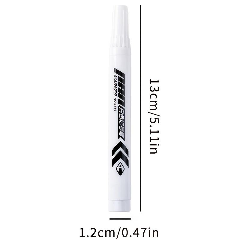 4/13Pcs White Marker Pens 1.0mm Oily Waterproof Paint Pen DIY Graffiti Sketching Markers Stationery