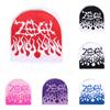 Flame Street Style Pattern Neutral Casual Knitted Hat For Fall And Winter