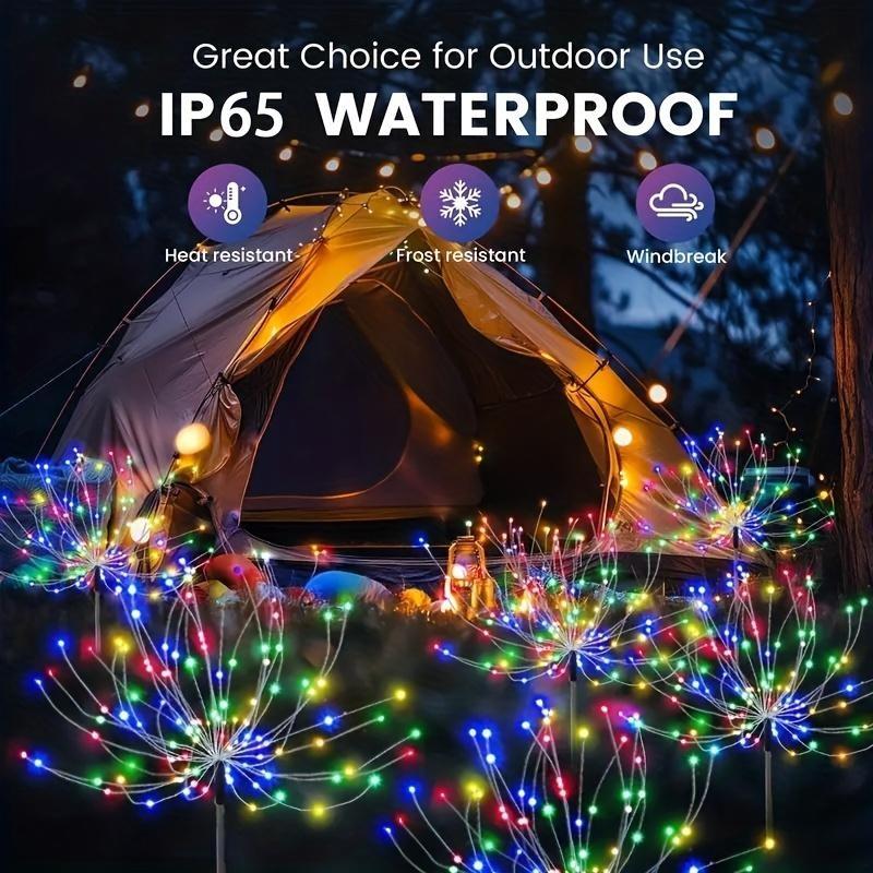 300/420 LED Outdoor Solar Garden Light, Upgraded Fireworks Light, 8 Lighting Modes,outdoor Decoration On Garden Terraces,Halloween,Christmas