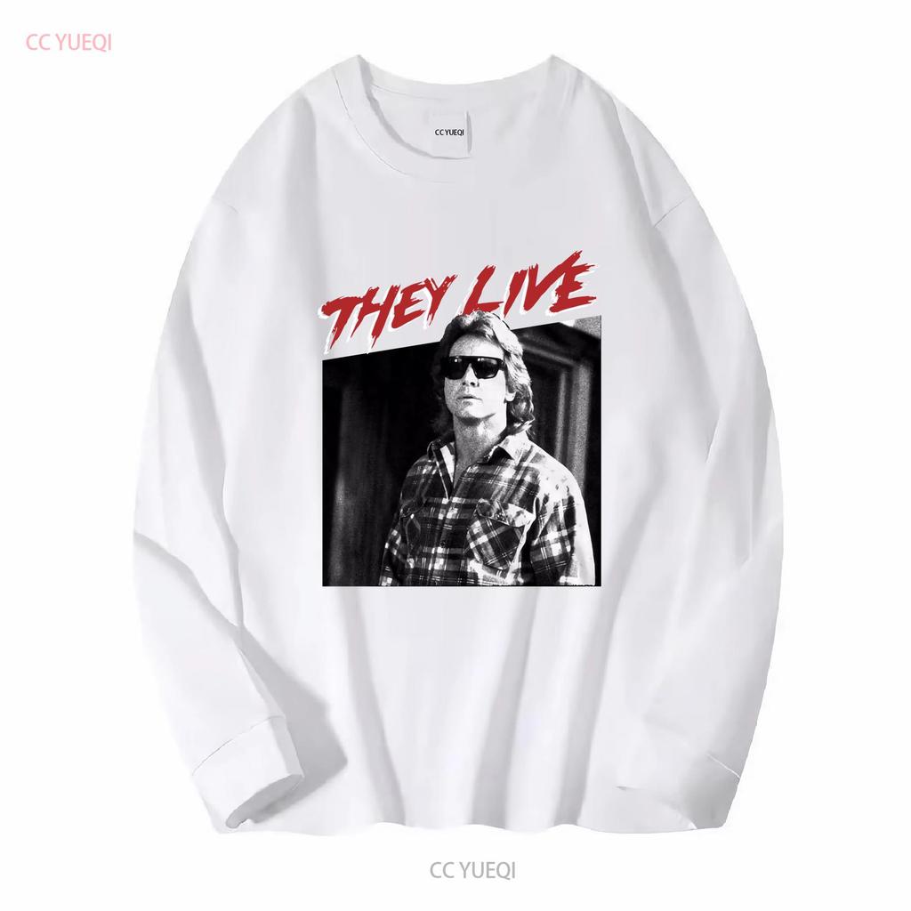 John Carpenters Horrorfilm Sie leben Roddy Piper Flanell Herren T-Shirt vintage gewaschen Designerkleidung Lässig atmungsaktiv