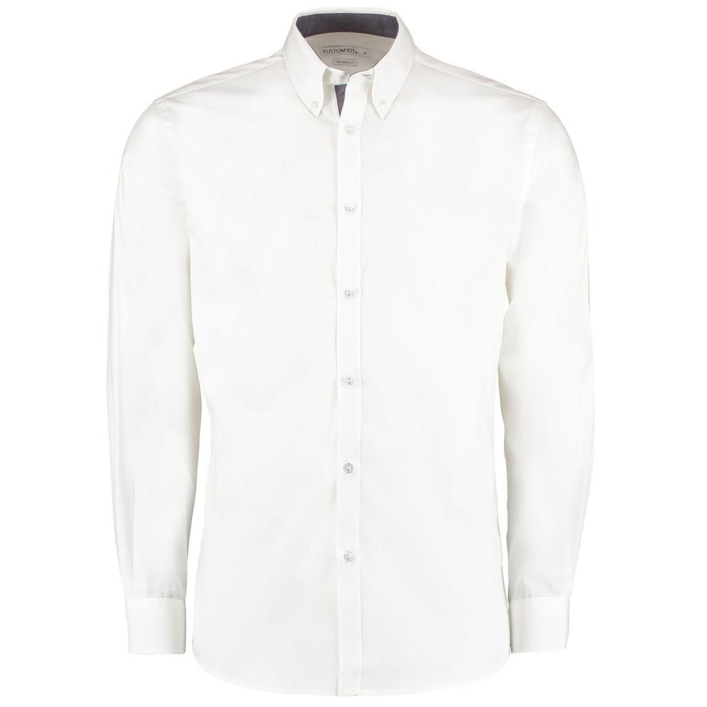 Kustom Kit Womens/Ladies Poplin Tailored Long-Sleeved Shirt