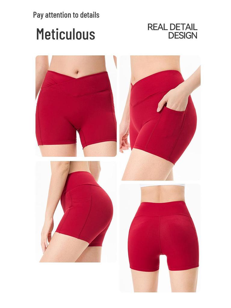 Cloud-Feel Women's High-Waisted Yoga Shorts: Three-Quarter Length, Butt-Lifting, Quick-Dry Fitness Pants for Running and Pilates.