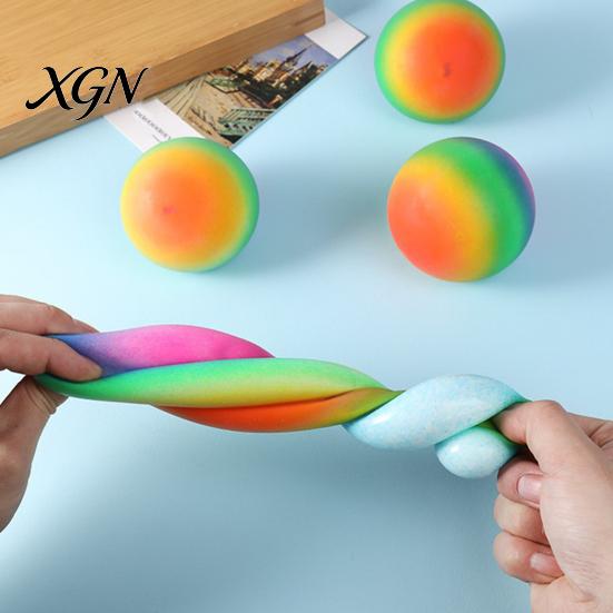 Stress Reduction Gadget Relief Flour Ball Toy Rainbow Color Changing Hand Therapy Fidget Home Office Desk Decompression Reusable Squeeze