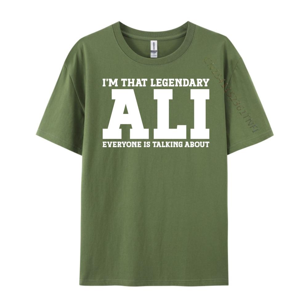 Ali Personal Name Ali Black Graphic Tees Limited Time Special Camisetas Luxury Designer Mans Short Sleeve Tee