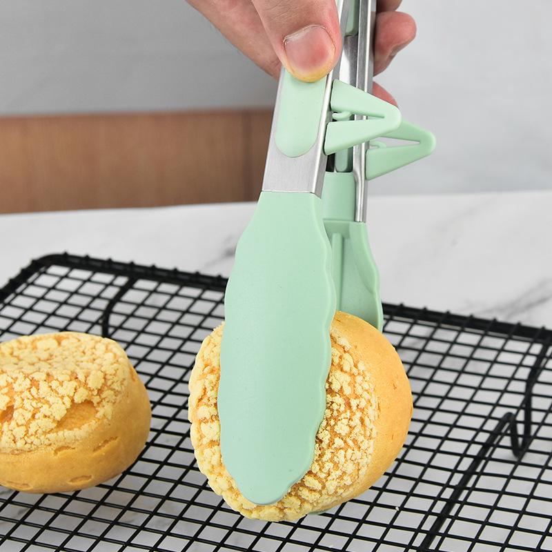 Silicone Food Portioning Tongs for Barbecue, Steak, Bread, and Buffet
