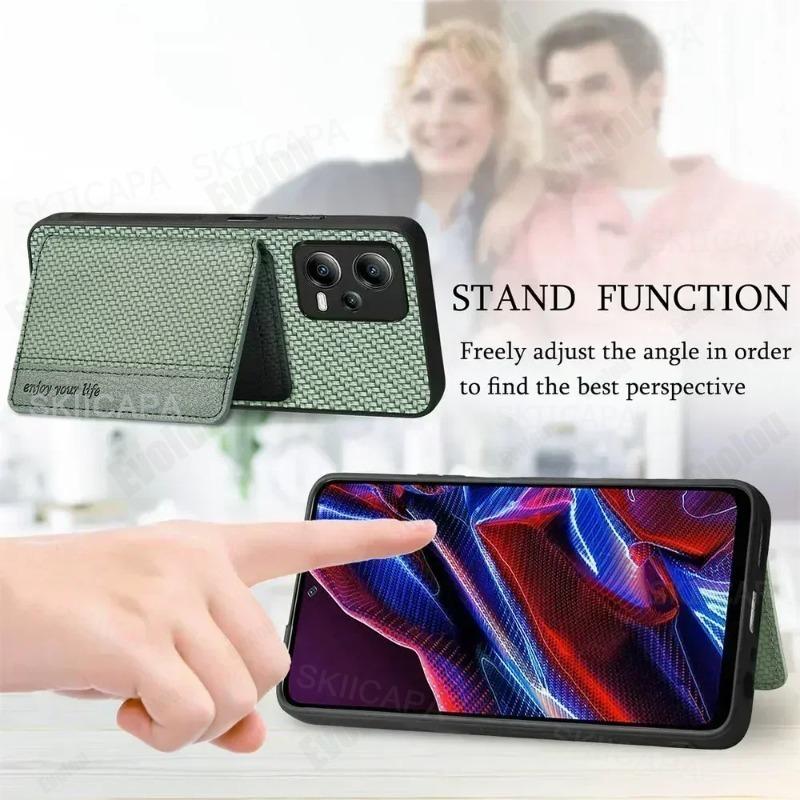For Honor 400 Pro 400 Lite Carbon Fiber Wallet Card Holder Leather Cover for Huawei Honor400 Pro Magnetic Protection Phone Bags