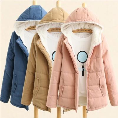 Herbst und Winter Koreanische Version Vielseitige Lose Mit Kapuze Verdickte Samt Baumwolle Mantel frauen Imitation Sherpa Jacke