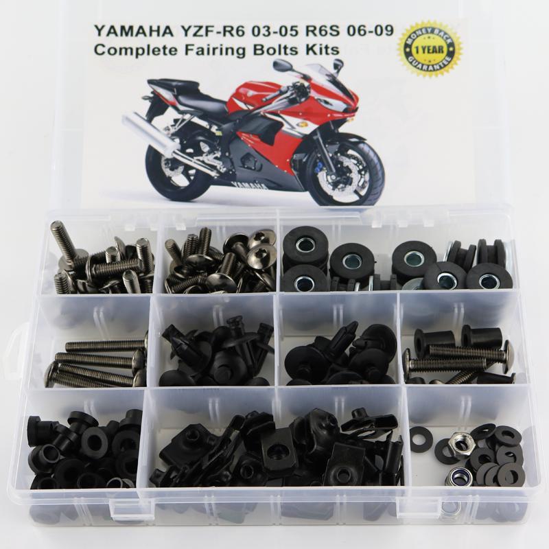 Yamaha YZF-R6 R6 2003-2005 R6S 2006-2009 Motosiklet Tam Komple Grenaj Cıvata Kiti Klipsler Somunlar Çelik İçin Uygundur