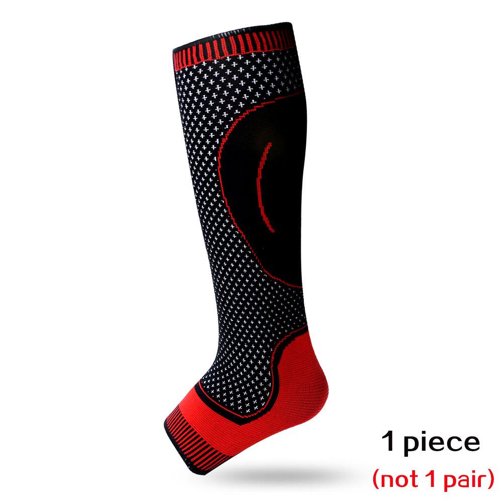 1 Paio Calzini Compressivi da Corsa Supporto Ortopedico Alti al Ginocchio Protezione Polpaccio Caviglia Per Calcio Sci Varici