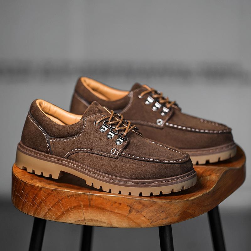 Buty retro buty Martin styl brytyjski duży nosek skórzane buty niskie buty codzienne prawdziwa skóra krótkie buty Z